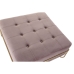 Bench DKD Home Decor   Foam Pink Golden Metal Polyester Velvet MDF Wood (80 x 80 x 42 cm)