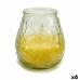 Doftljus Gul Transparent Citronella 9 x 9,5 x 9 cm (6 antal)
