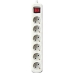 Multiprise 6 Prises avec Interrupteur Silver Electronics Blanc