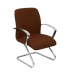 Καρέκλα υποδοχής Caudete P&C BALI463 Σκούρο καφέ