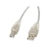 Kábel USB A na USB B Lanberg CA-USBA-12CC-0030-TR Tlačiareň Transparentná 3 m (3 m)