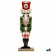 Dekorativ Figur Nøtteknekker Hvit Svart Rød Grønn Tre 10 x 60 x 19 cm (6 enheter)