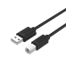 USB A uz USB B Kabelis Unitek Y-C421GBK Melns 5 m