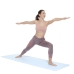 Protišmyková podložka na jogu s pozičnými líniami a návodom na cvičenie Asamat InnovaGoods Modrá (Obnovené A)