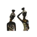 Dekoratív Figura Home ESPRIT Többszínű Afrikai Nő 9 x 7 x 16,5 cm (2 egység)