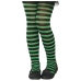 Costume Stockings Black Green Striped