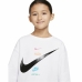 Lasten huputon collegepaita Nike 36I330-001 Valkoinen