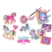 Joc Educativ SES Creative Glitter unicorns 3 in 1