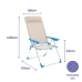 Folding Chair Marbueno Blue Beige 69 x 109 x 58 cm