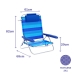 Cadeira de Campismo Acolchoada Marbueno Riscas Azul 61 x 82 x 68 cm