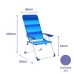 Polstrovaná Skládací židle Marbueno Pruhy Modrý 69 x 109 x 58 cm