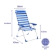 Polstrovaná Skládací židle Marbueno Modrý Bílý 69 x 110 x 58 cm
