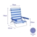 Polstrovaná Skládací židle Marbueno Pruhy Modrý Bílý 63 x 78 x 76 cm