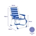 Polstrovaná Skládací židle Marbueno Pruhy Modrý Bílý 53 x 78 x 56 cm