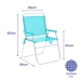Polstrovaná Skládací židle Marbueno Akvamarín 52 x 80 x 56 cm