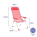 Polstrovaná Skládací židle Marbueno Korálová 69 x 110 x 58 cm
