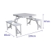 Mesa de picnic Marbueno Aluminio Gris 136 x 67 x 85 cm