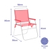 Polstrovaná Skládací židle Marbueno Korálová 52 x 80 x 56 cm