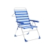 Cadeira de Campismo Acolchoada Marbueno Riscas Azul Branco 59 x 97 x 61 cm