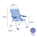 Polstrovaná Skládací židle Marbueno Pruhy Modrý Bílý 59 x 97 x 61 cm