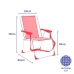 Polstrovaná Skládací židle Marbueno Korálová 59 x 83 x 51 cm