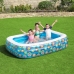 Oppustelig Pool til Børn Bestway Floral 229 x 152 x 56 cm Blå