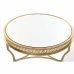 Masa laterală DKD Home Decor Oglindă Auriu* Metal Oriental (61 x 61 x 46 cm)