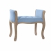 Stolička DKD Home Decor   Přírodní Modrý Len Dřevo (69 x 44 x 60 cm)