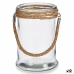 Candleholder Transparent Glass Seagrass 12,5 x 17 x 12,5 cm (12 Units)