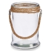 Candleholder Transparent Glass Seagrass 12,5 x 17 x 12,5 cm (12 Units)