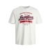 Ανδρική Μπλούζα με Κοντό Μανίκι Jack & Jones JJELOGO TEE SS 12246690 Λευκό