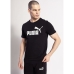 Pánské tričko s krátkým rukávem Puma ESS LOGO TEE 586666 01 Černý