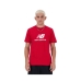 Heren-T-Shirt met Korte Mouwen New Balance  LOGO MT41502 TRE Rood