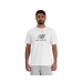 Kortærmet T-shirt til Mænd New Balance MT41502 WT Hvid