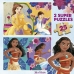 Sæt med 2 Puslespil Disney Princess Bella + Vaiana 25 Dele