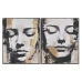 Πίνακας Home ESPRIT Γυναίκα Χρυσό 100 x 4 x 120 cm (x2)
