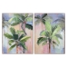 Painting Home ESPRIT Palms Tropical 90 x 3,5 x 120 cm (2 Units)