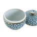 Keramikskål Home ESPRIT Blå Gyllene Aluminium Porslin 15 x 15 x 15 cm