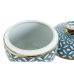 Keramikskål Home ESPRIT Blå Gyllene Aluminium Porslin 18,5 x 18,5 x 20 cm