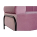 Sofa DKD Home Decor Zwart Roze Metaal Polyester Modern (154 x 76 x 76 cm)