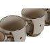 Vnt. kavos puodelių rinkinys Home ESPRIT Geltona Žalia Pilka Rožinė Metalinis Keramikos dirbinys 240 ml