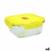 Херметическа Кутия за Обяд Luminarc Pure Box Holy Жълт Cтъкло Квадратек 1,22 L (6 броя)