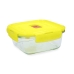 Херметическа Кутия за Обяд Luminarc Pure Box Holy Жълт Cтъкло Квадратек 1,22 L (6 броя)