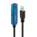 Cablu USB LINDY 43158 8 m Albastru Negru