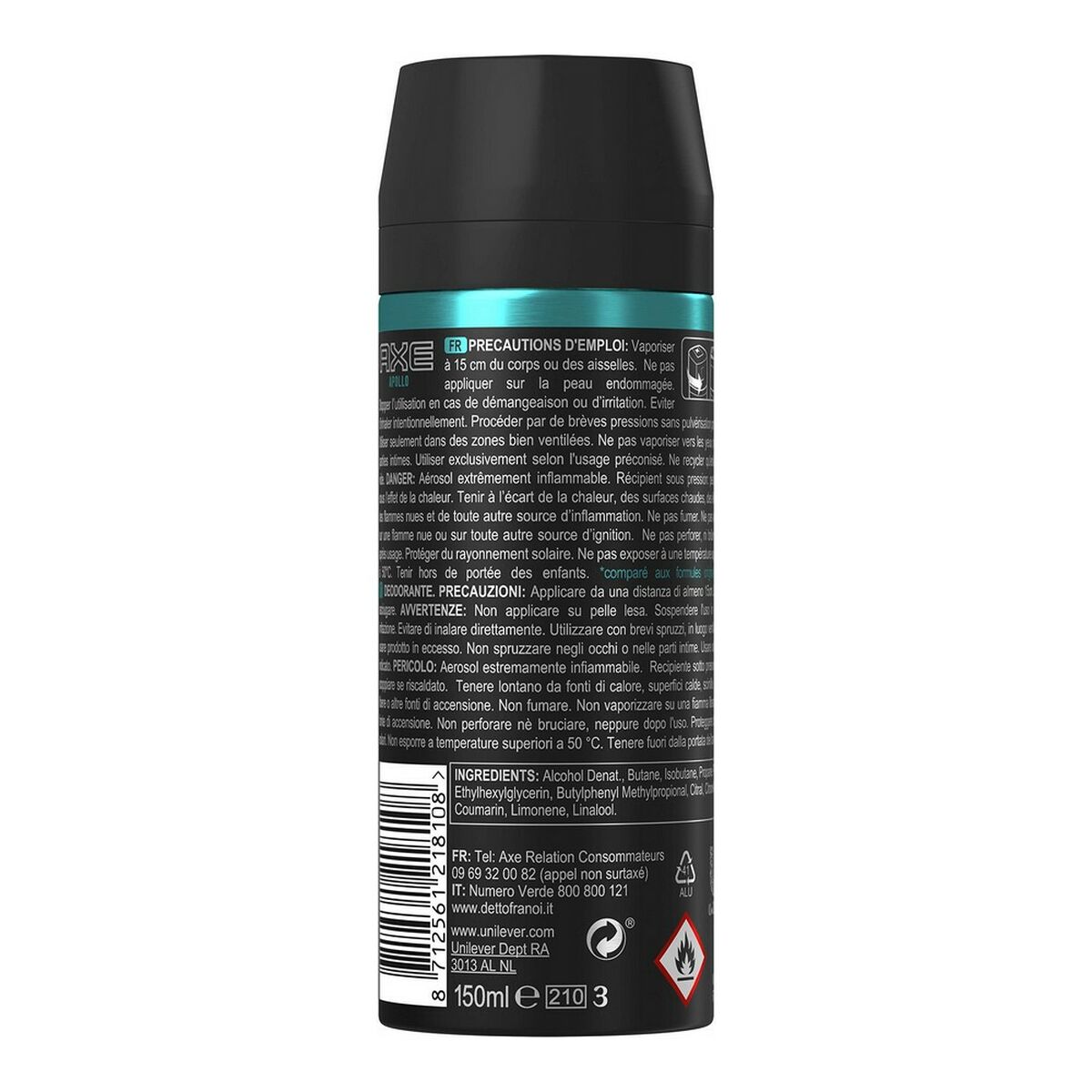 Deospray Axe Apollo Apollo 150 ml