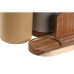 Pojemnik na przybory kuchenne Home ESPRIT Beżowy Szary Ceimnobrązowy Drewno akacjowe Dolomite 20 x 9,5 x 18,5 cm (2 Sztuk)