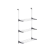 Folding clothes line Black Silver 65,5 x 29 x 129 cm Doors (12 Units)