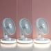Genopladelig ventilator til skrivebord med LED FanLed InnovaGoods Ø6,6'' 4000 mAh