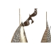 Decorazione da Parete Home ESPRIT Marrone Grigio Dorato Argentato Velieri 66 x 4 x 53 cm