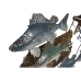 Zidni Ukras Home ESPRIT Plava zlatan Mediteran Ribe 100 x 5 x 46 cm